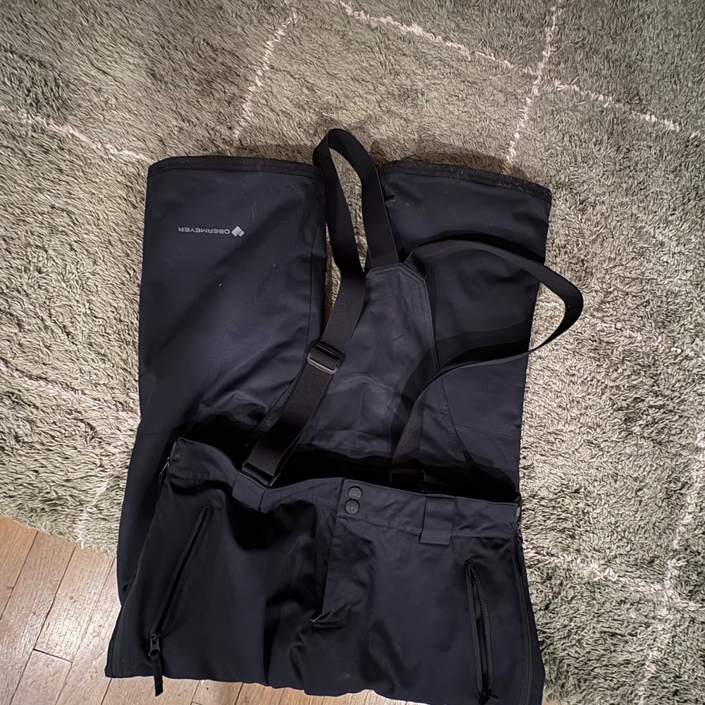 Obermeyer Men's Black Ski Pants bibs